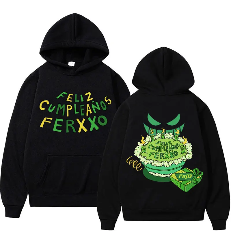 

Ferxxo Feliz Cumpleaños 2023 Tour Hoodies for Men Women Hip Hop Rap Nitro Jam Album Hoodie Vintage Gothic Sweatshirts Streetwear