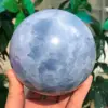 Natural Blue Calcite Gemstone Sphere Celestine Quartz Healing Stone Ball Crystal Home Deco 4
