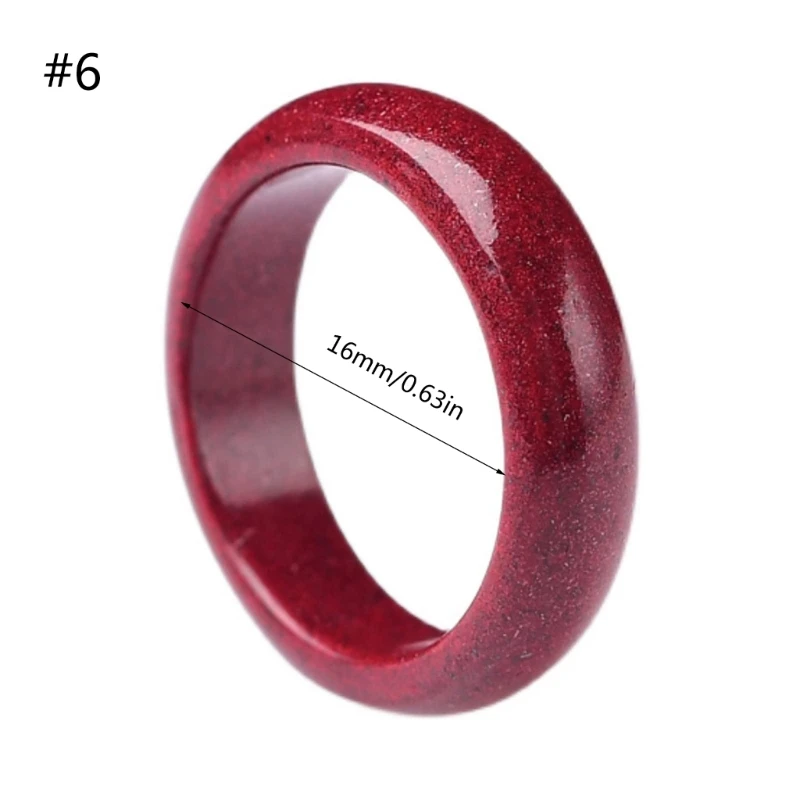 Natural  Mineral Cinnabar Ring Female Fine Red Plain Ring Super Self-discipline Original Stone Ring Male Jewelry 4