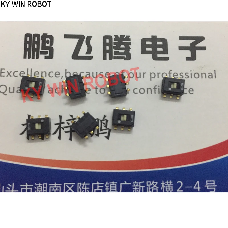 

1PCS Original Japanese CAS-220TB1 1-position dip switch patch 6-pin 2-position toggle sliding switch