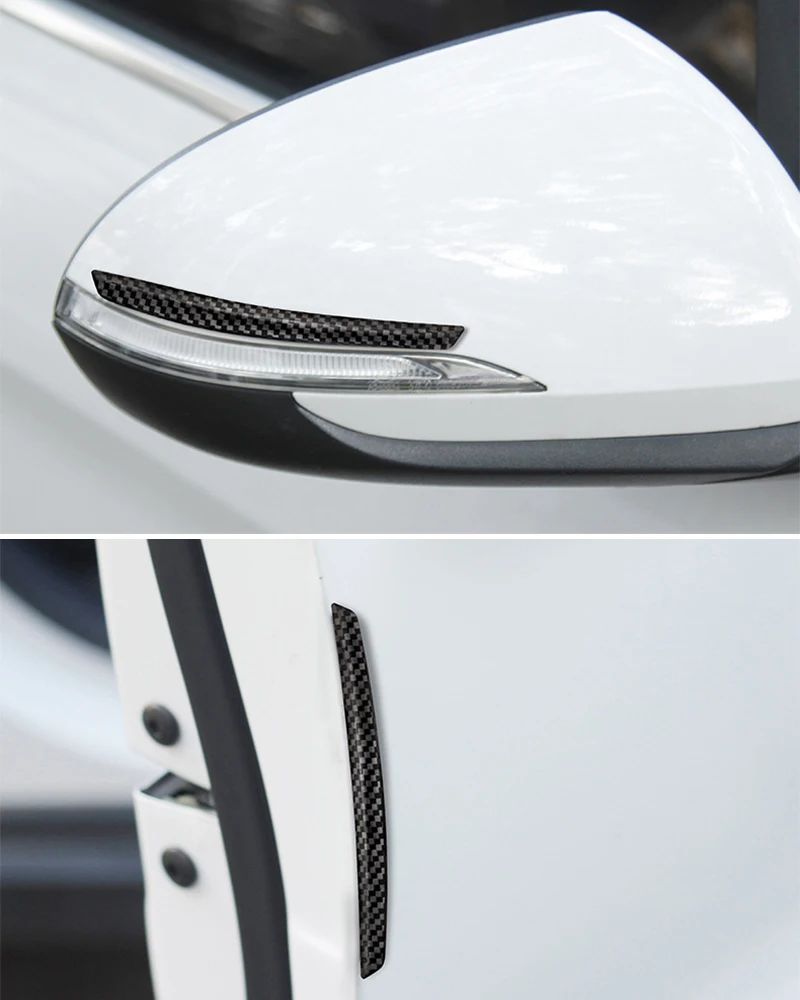 자동차 도어 엣지 충돌 방지 스트립, 자동차 미러 탄소 섬유 보호 테이프, 바디 스크래치 방지 스틱, 장식 외부 부품, 4 개