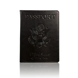 Travel Essentials RFID Blocking Leather Passport Holder and Wallet (Black)