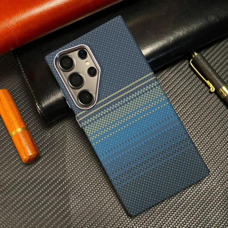 ELVEV Luxury Carbon Fiber Kevlar Pattern Protective Phone Case