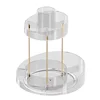 Rotating Makeup Organizer For Vanity Storage 2 Tier Bathroom Counter Cosmetic Skincare Perfume Countertop Holder-Y78A 4