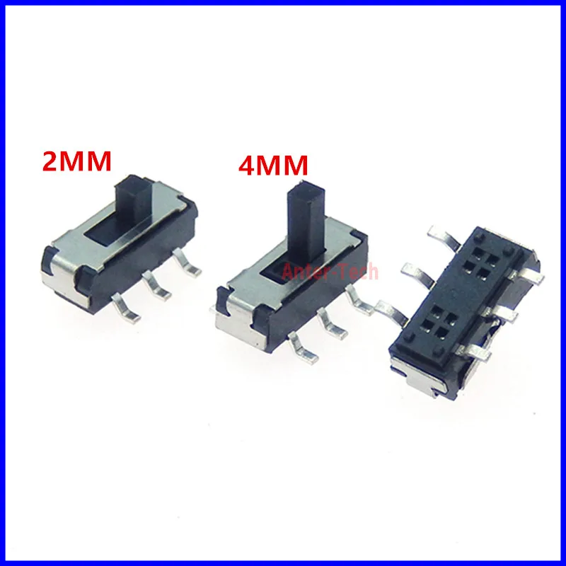 10PCS MSS22D18 Mini Miniature SMD SMT DIP Slide Switch 2P2T 6Pin Handle High 2MM For DVD Switch 3PIN 6PIN 8PIN
