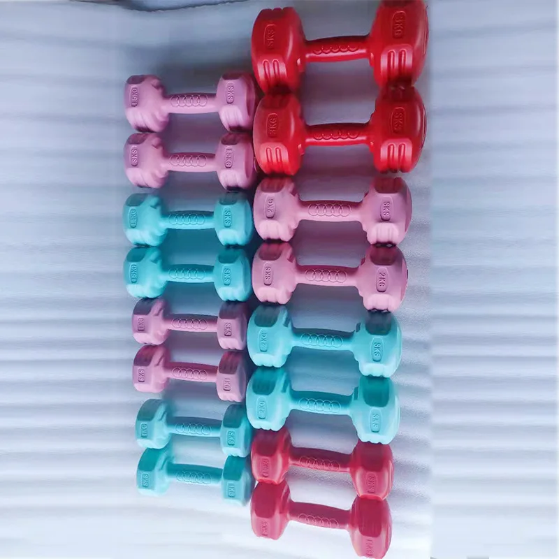 Cement Dumbbell Colored Ladies Plastic Dumbbell Setsfor Build Arm Strength