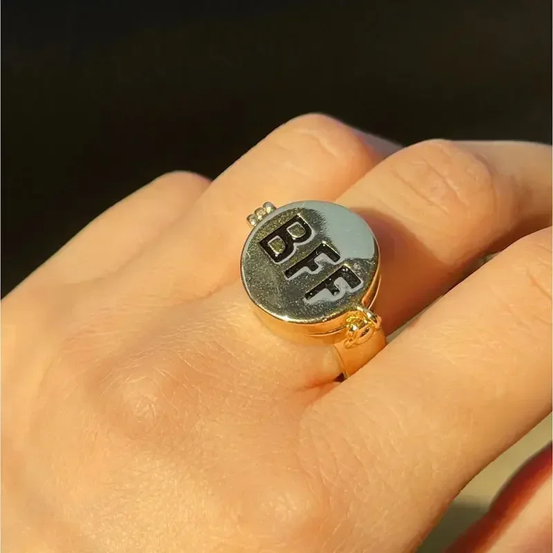 Anime Ring SpongeBob Ring Anime Women's Men's Bff Best Friend Ring Opening Adjustable Patrick Star Rings Trend Finger Jewelry Birthday Gift