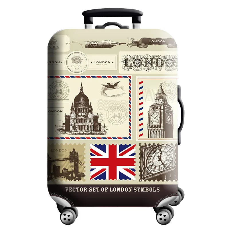 thumbnail image 1 of Funda protectora de equipaje con diseño de mapa del mundo, elástica y gruesa, con cremallera, para maletas de 18 a 32 pulgadas, fundas para carrito, accesorios de viaje, 1 of 5