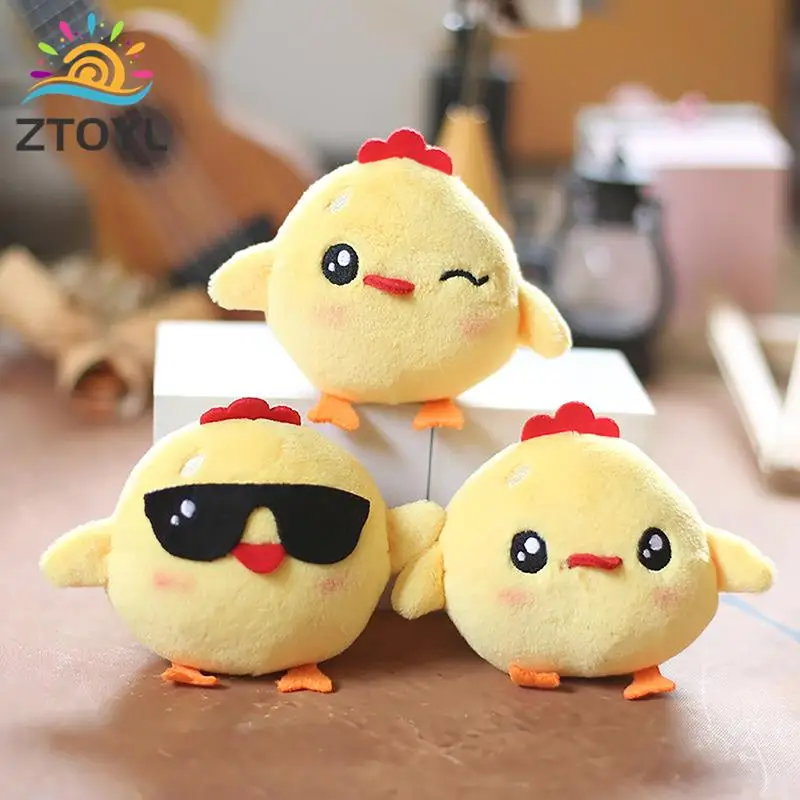 

11CM Kawaii Cartoon Chick Plush Doll Keychain Cute Stuffed Chicken Keyring Bags Pendant Plush Stuffed Animal Doll Toys