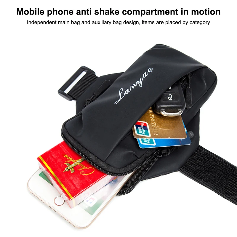 Waterproof Zipper Running Armband Phone Bag For iPhone 15 14 13 12 11 Pro Max 15 Plus Workout Wallet Pouch For Samsung S24 Ultra