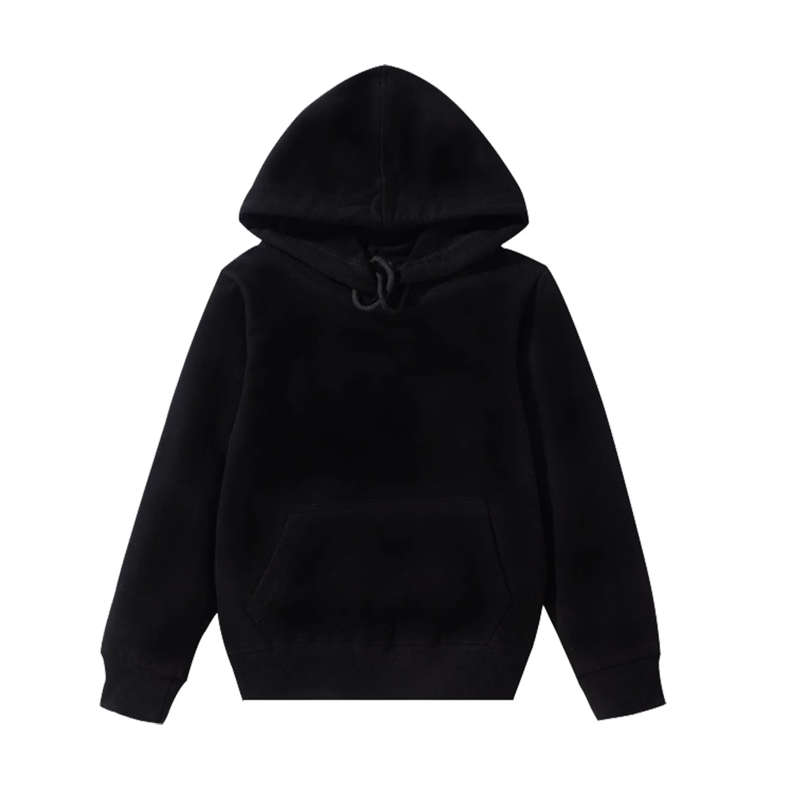용수철 가을 겨울 캐주얼 데일리 후드티, 대형 포켓 스웻셔츠, 단색 후드티, 맨투맨 상의, 어린이 패션