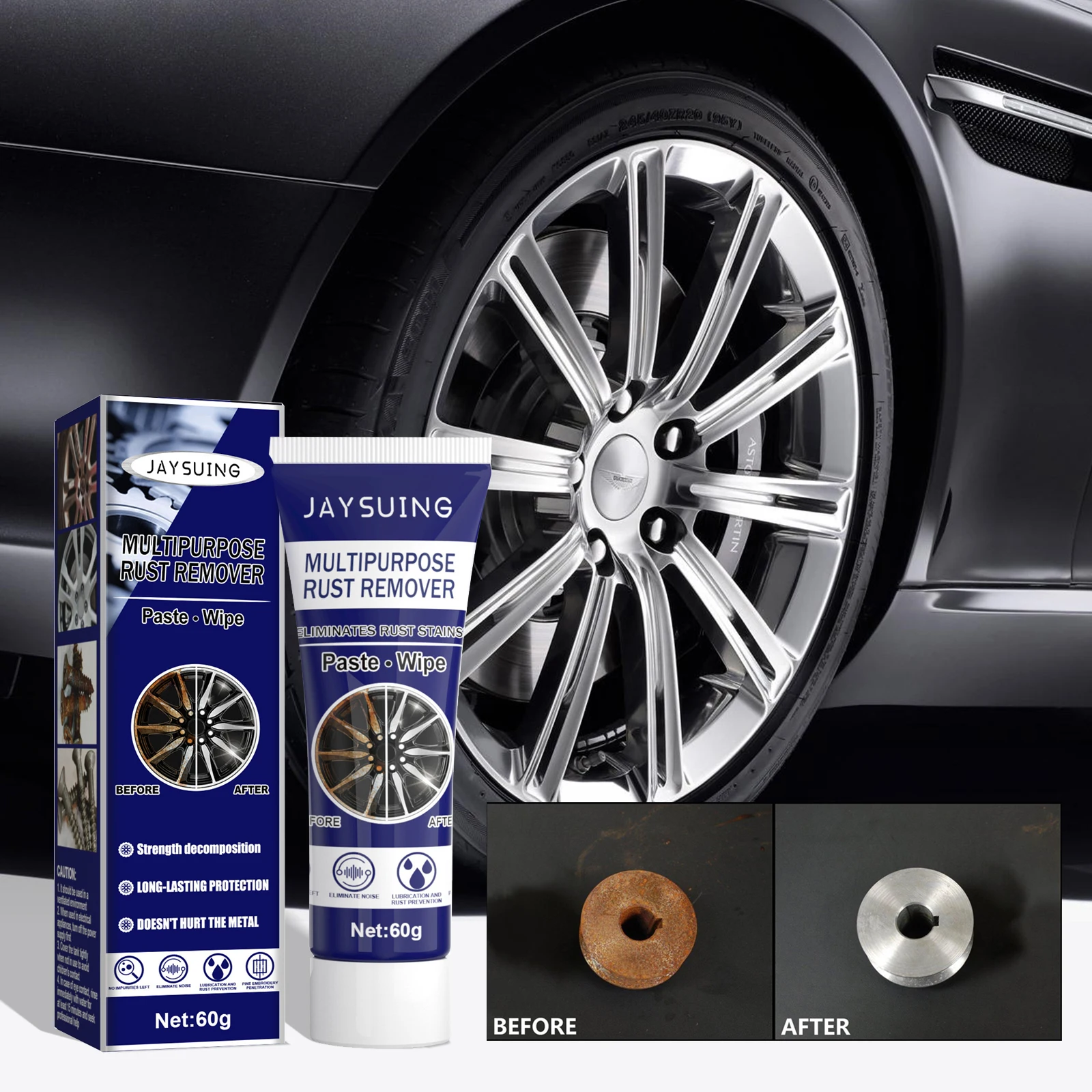 

Multifunctional Rust Remover Car Anti-Rust Cream Metal Stainless Steel Watch Knife Polishing Cleaning Paste Metal Polish Cream