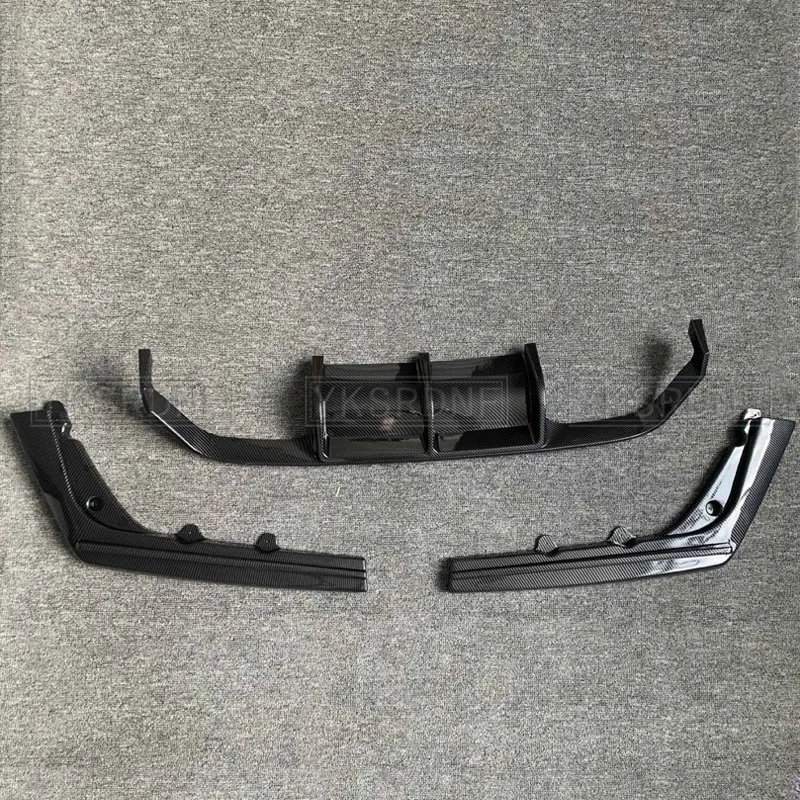 ABS 자동차 리어 범퍼 립 스포일러 디퓨저, BMW F80 M3 F82 F83 M4 14-19 표준 컨버터블 리어 디퓨저, 유광 블랙