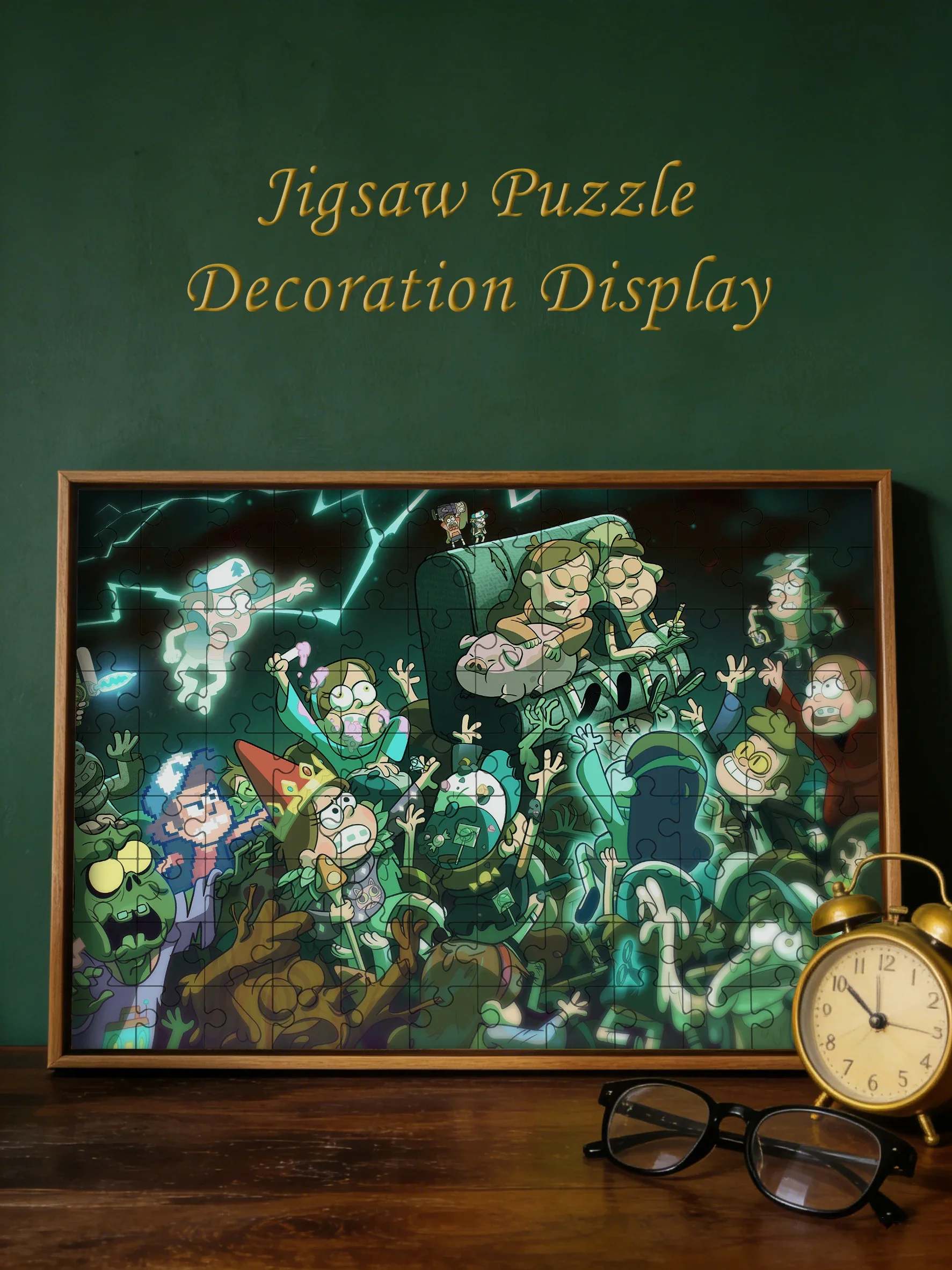 Gravity Falls 퍼즐 퍼즐 108/200/300/500/1000Pcs 클래식 캐릭터 지능 퍼즐 어린이 및 성인 생일 독특한 선물