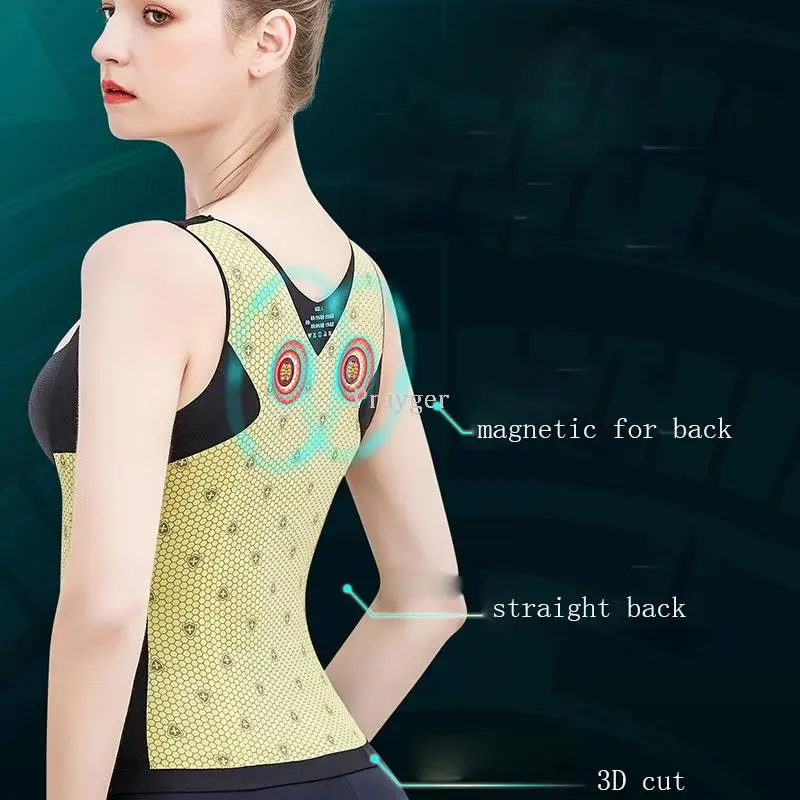 Women Slimming Vest Shaper Tummy Control Tank Top Magnetic Waist Corset Girdle Body Underwear