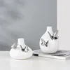 Ceramic Vase Embossed Butterfly Cartoon Butterfly Flower Vase Floral Arrangement Accessories Home Decoration Accessories 2