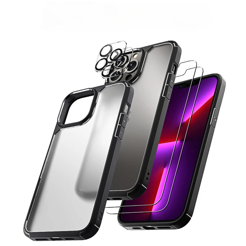 

Phone Cover Set with Lens Film and Screen Protector Case for iPhone 13