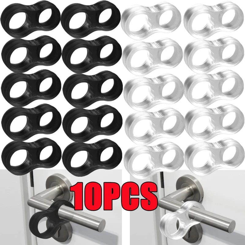 10-2PCS Door Stops Silicone Door Handle Buffer Wall Protection Door Knob Bumper Furniture Protected Crash Pads Shockproof Rings