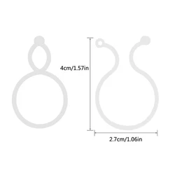 Garden Vine Strapping Clips - Plant Support Buckle Rings 10-50Pcs, Garden Decoration Accessory - 50pcs (White S)