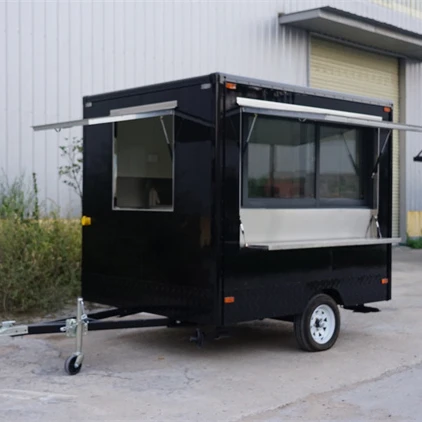 USA custom mobile trailer NSF 3 compartment water sinks 1 hand wash ink unique food cart design new design seamless connection random splicing honeycomb hexagonal led lights for car wash workshop