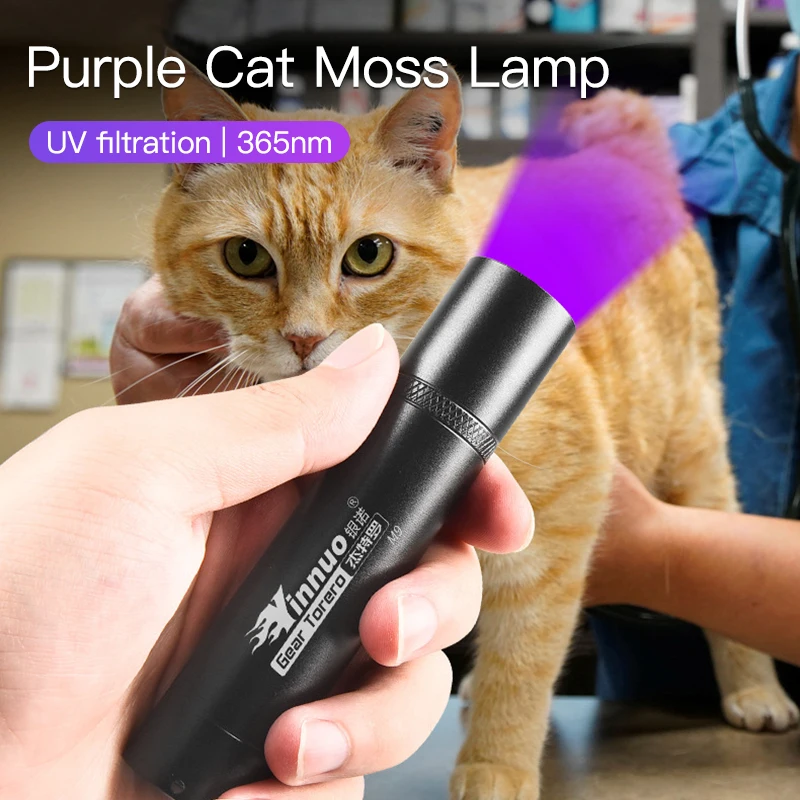 

Cat Moss Lamp Illuminates Cat Urine Fungus Detection Flashlight Ultraviolet Fluorescent UV Light Cat Moss Laser Teasing Torch