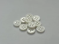 freeshipping 4 holes shell mother of pearl button 10mm  thick 3mm  double white  high quality for shirt  fashion blouse 100pcs 1
