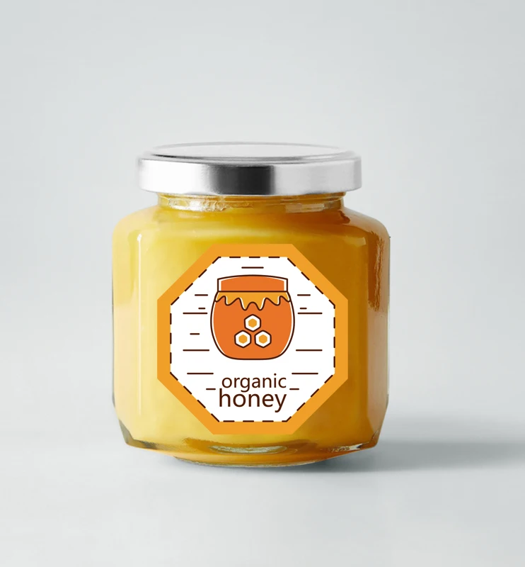 100 Pcs of Honey Jar Label Stickers