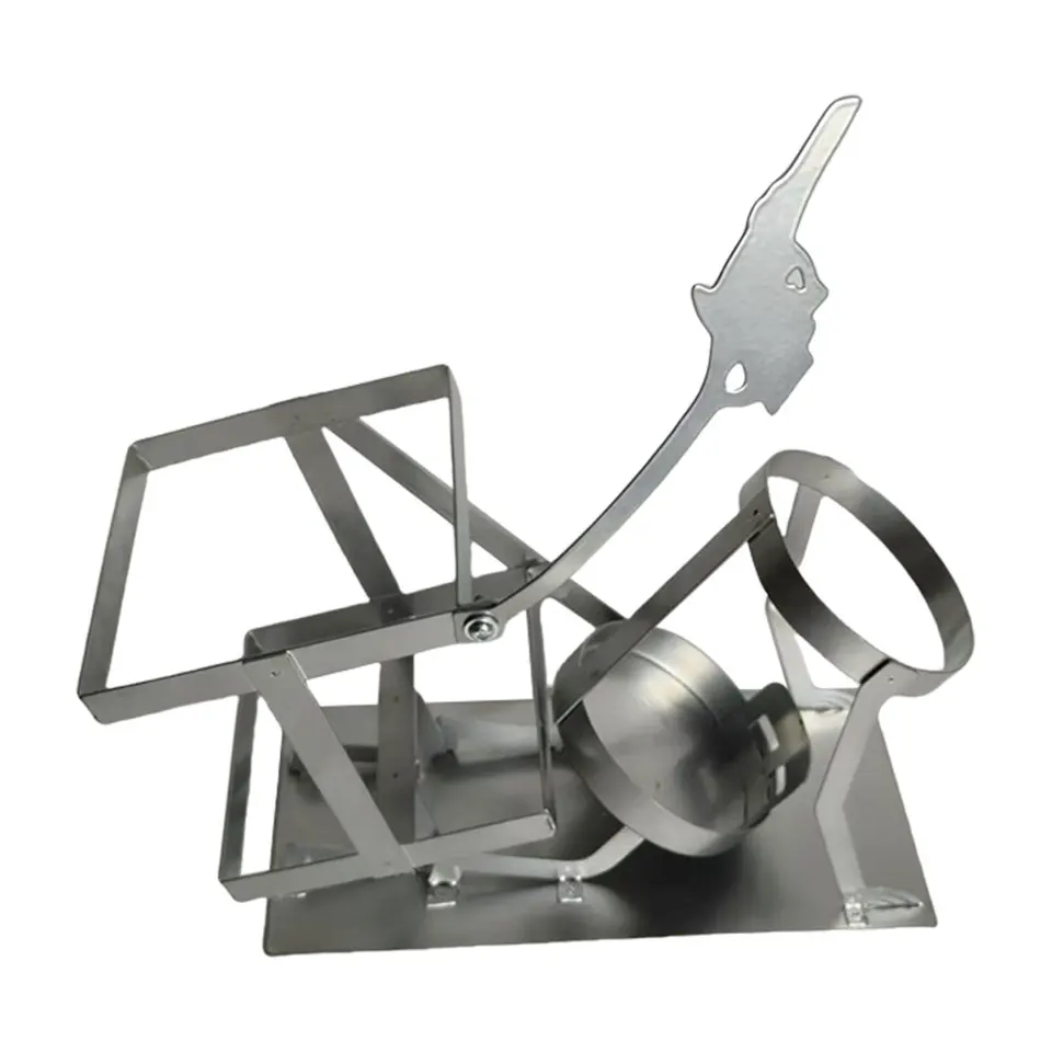 Skull Skeleton Wine Bottle Stand Metal Rack