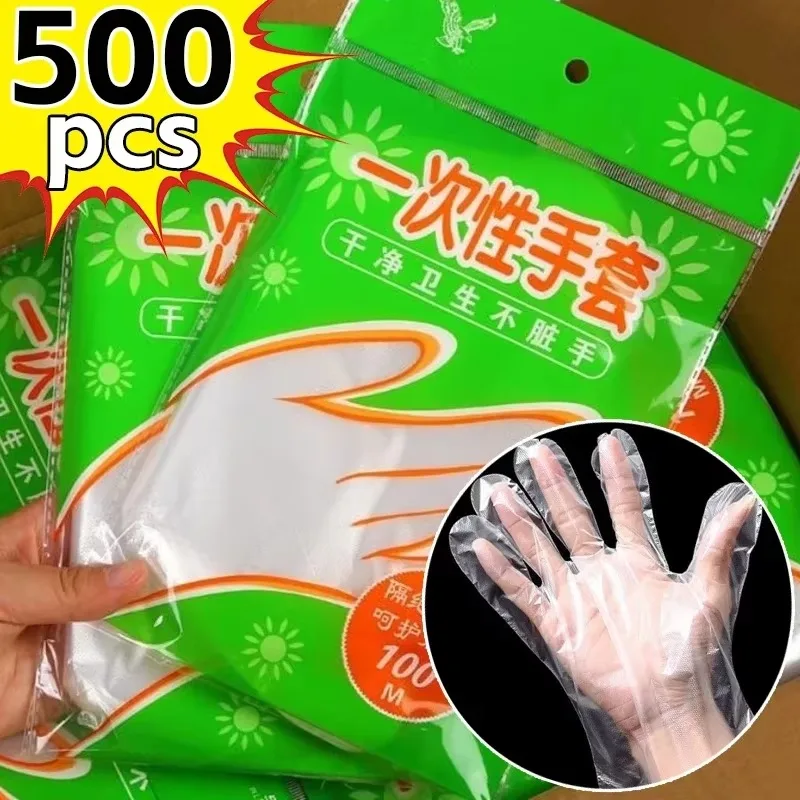 Disposable Plastic Gloves Disposable Gloves Disposable Nitrile Gloves Vinyl Disposable Gloves Kitchen Cleaning Gloves for Kitchen Restaurant Fried Chicken BBQ
