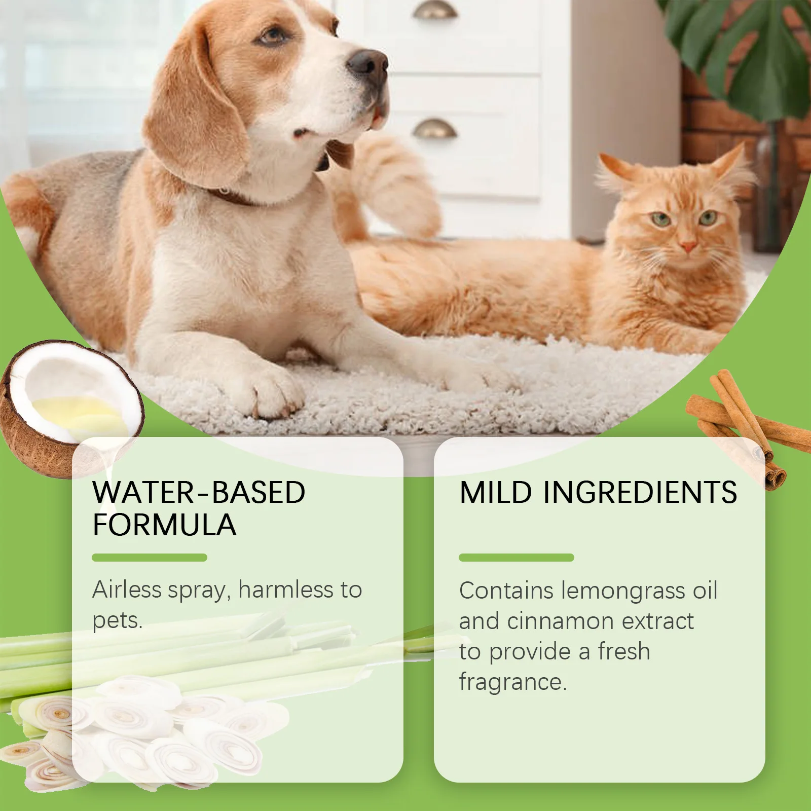 YEGBONG Pet Smell Spray, Indoor Pet Area Odor Cleaning and Fragrance Lasting Protection Fresh Spray