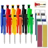 2.8mm Mechanical Carpenter Pencil Set, Needle Nose Tip Hole Marker with Built in Sharpener, Scribe Making Tools for Woodworking 1