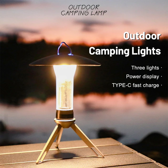 3 IN 1 USB Portable LED Flashlight Rechargeable Camping Tent Light Lantern  Lamp