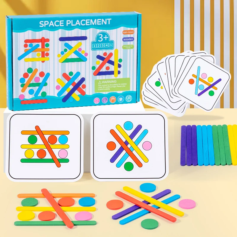 Educational Toys Early Learning Cognitive Rainbow Stick Children's Color Matching Puzzle Math Enlightenment Puzzle Games Montessori Block Toy