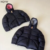 STU High Quality Down Suit Men's Solid Color Versatile Zipper Jacket Winter High Fluffy Women's Casual Hooded Short Loose Coat 1