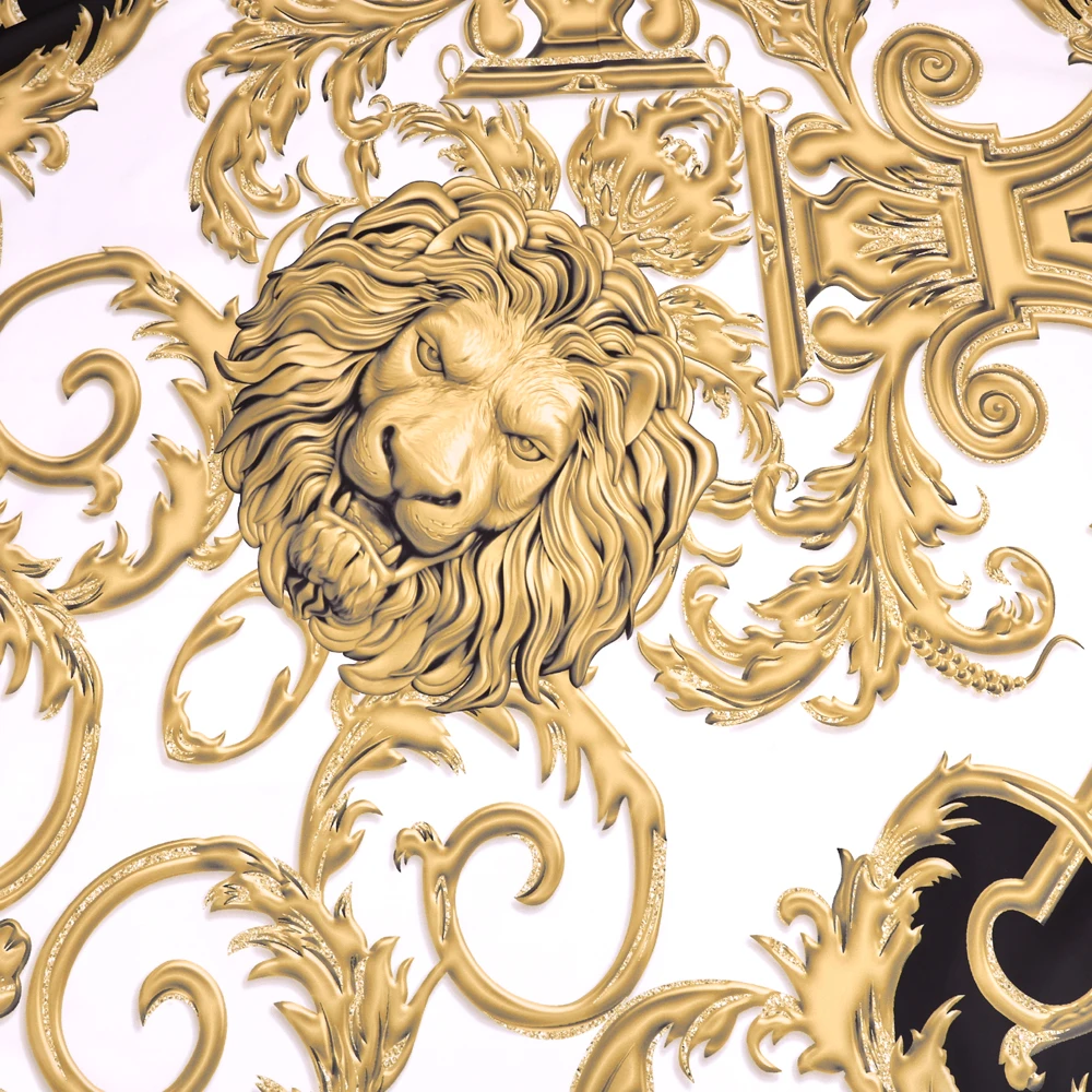 Haircut Bibs Antistatic Non-Sticky Haircut Shawl Cloth Retro Lion Pattern Barbershop Adults Poly Pongee Cape Salon Styling Tools 6
