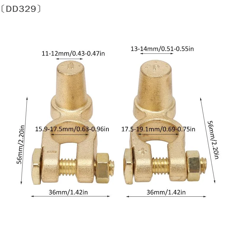 〔DD329〕1 Pair Auto DIY Accessories SAE To JIS Car Battery Terminal Connector Positive Negative Top Post Battery Terminal