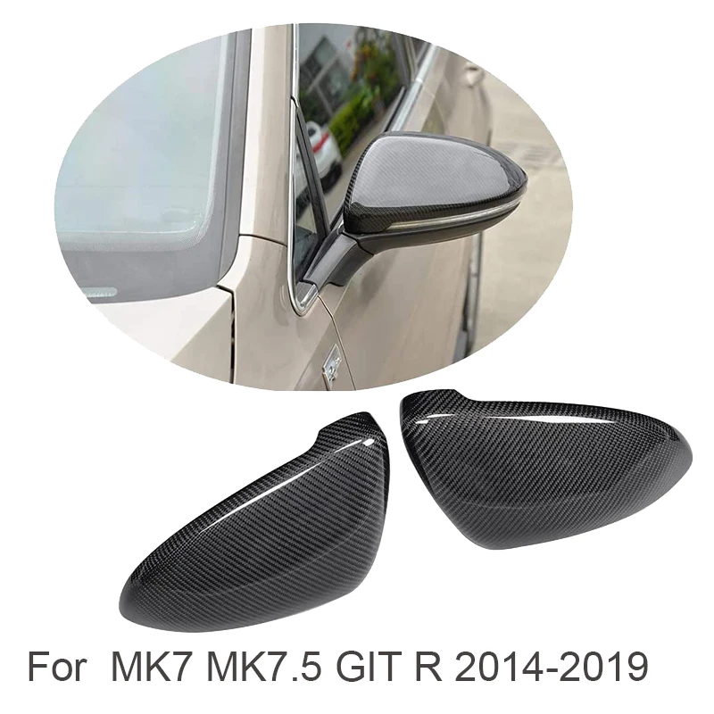 

Carbon Fiber Car Rearview Mirror Housing Cover-Side Mirror Cover For Golf VII MK7/MK7.5 R Hatchback 2014-2019