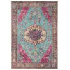 Teal Pink Multicolour Distressed Boho Living Room Rug Washable Non Slip Colourful Living Area Carpet Dining Room Kitchen Rugs 2