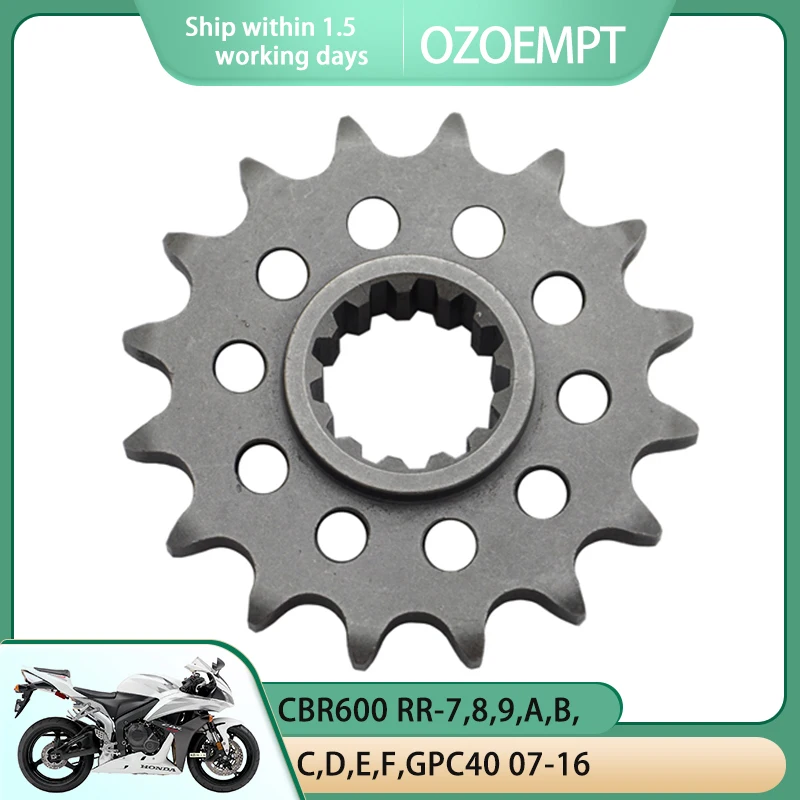 

OZOEMPT 525-16T Motorcycle Front Sprocket Apply to CBR600 RA-A,B,C,D,E,F,G (C-ABS) RR-3,4,5,6PC37 RR-7,8,9,A,B,C,D,E,F,GPC40