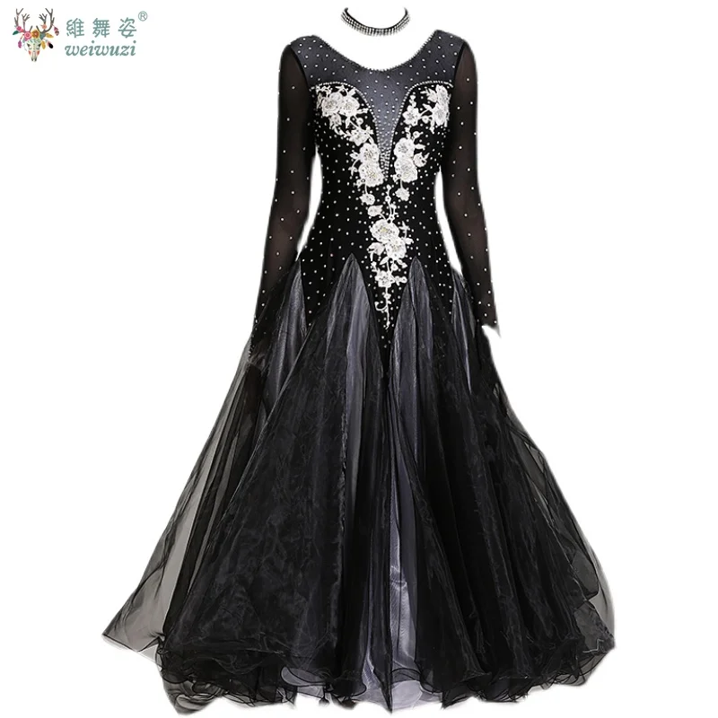 Abbigliamento da ballo da sala per abito da ballo sexy elegante di fascia alta da donna Valzer Tango Abiti da spettacolo per competizioni di danza moderna - immagine 5