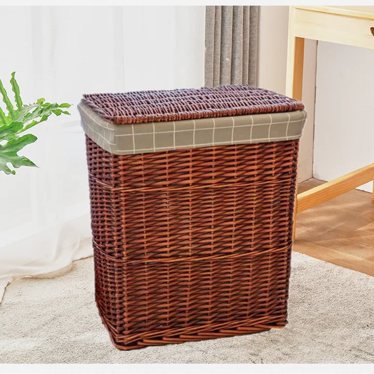 Dirty clothes basket rattan storage  dirty  household  large with lid dirty clothes basket fruit basket 2