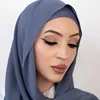Two Piece Set Chiffon Hijab Matching Undercap Chiffon Scarf With Matching Underscarf Shawls Scarves For Women 2