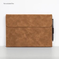 Premium PU Leather Tablet Case - Elegant and Durable Soft Cover - Surface Pro X (Brown)