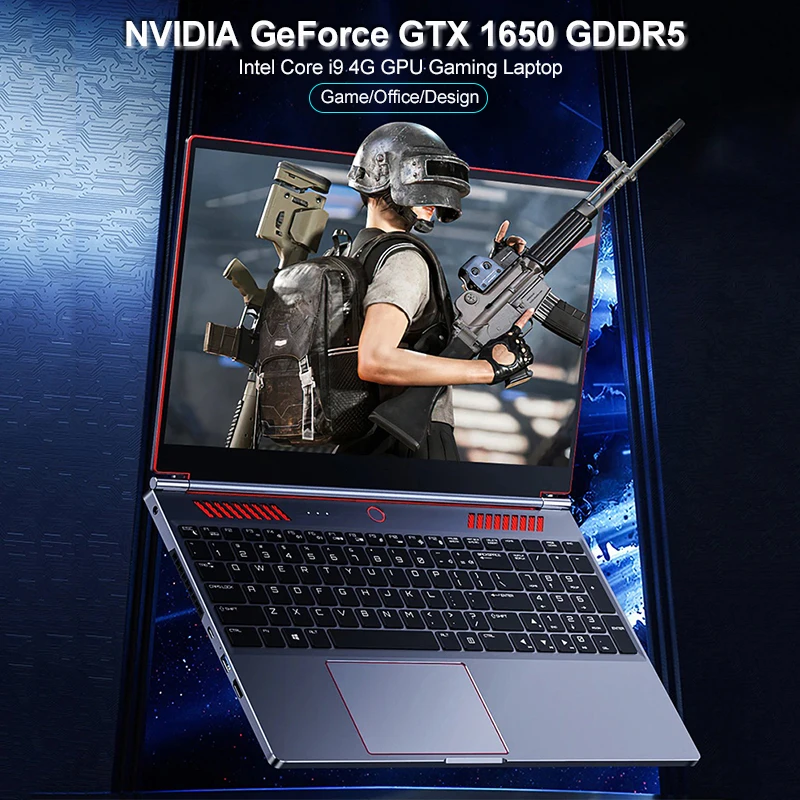 KingnovyPC 40.89cm/16.1' IPS HD Gaming Laptop, Intel i9-10885H, Nvidia  GeForce GTX 1650, 8GB RAM, 512GB SSD, Windows 11 - Ordenador Portátil