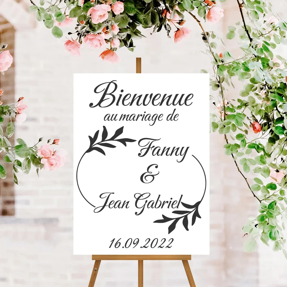 

1 pc DIY marriage or wedding customize name Wall Sticker vinyl wallpaper waterproof Diy Pvc Home Decoration Accessories