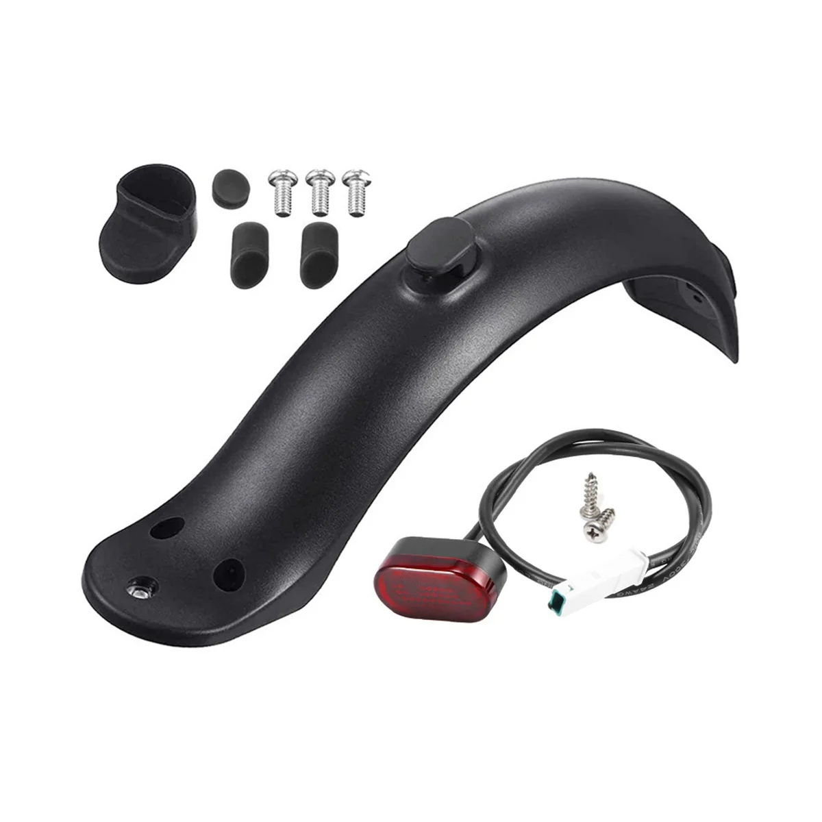 

Repair Spare Parts Fender with Taillight for Xiaomi M365 and 1S Electric Scooter Brake Light Mud Fender with Hook Parts