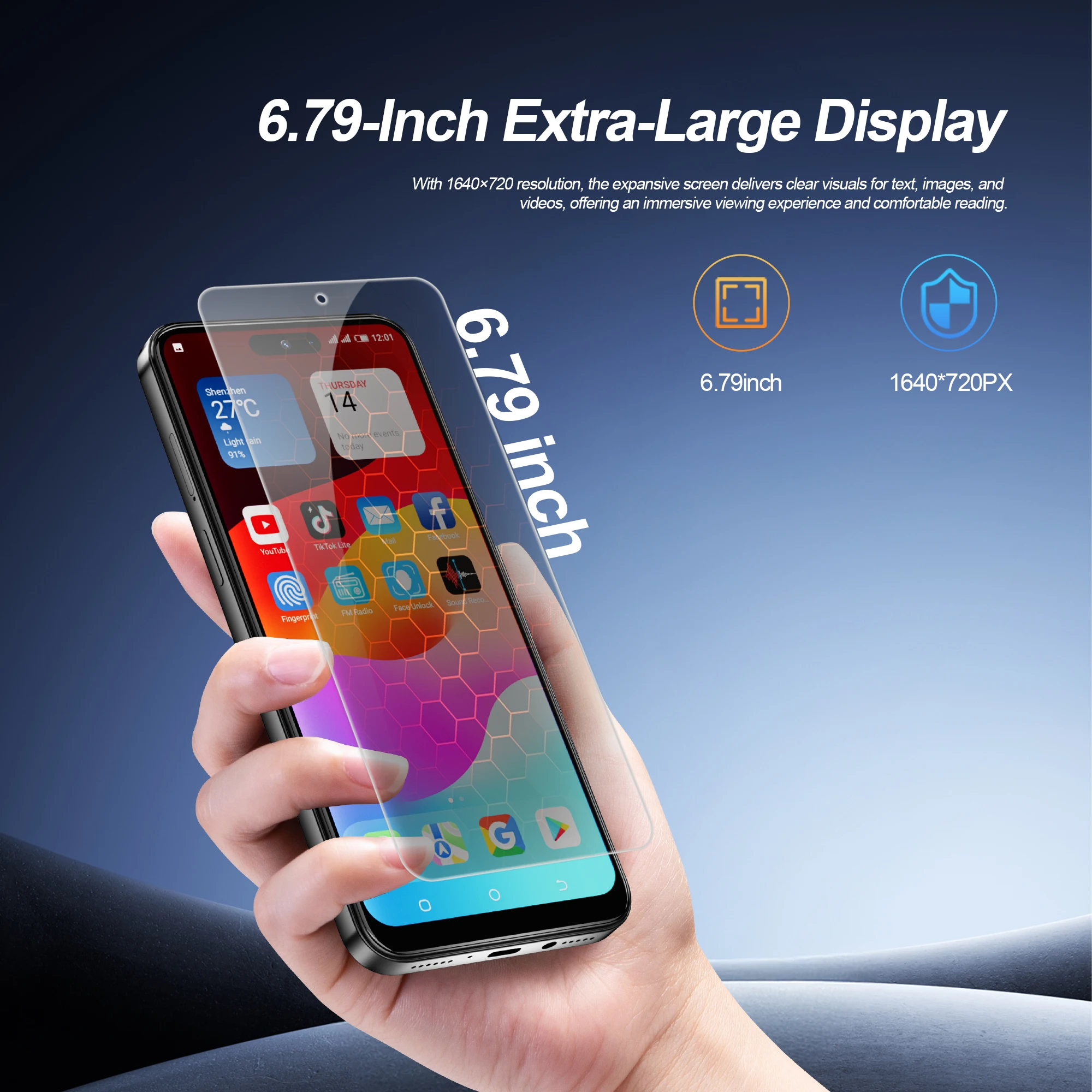 SERVO A17 PRO 3G WCDMA Smart Phone 6.79" Big Screen 2GB+64GB Android System Play Store WiFi 2 SIM Card Large Battery Smart Phone