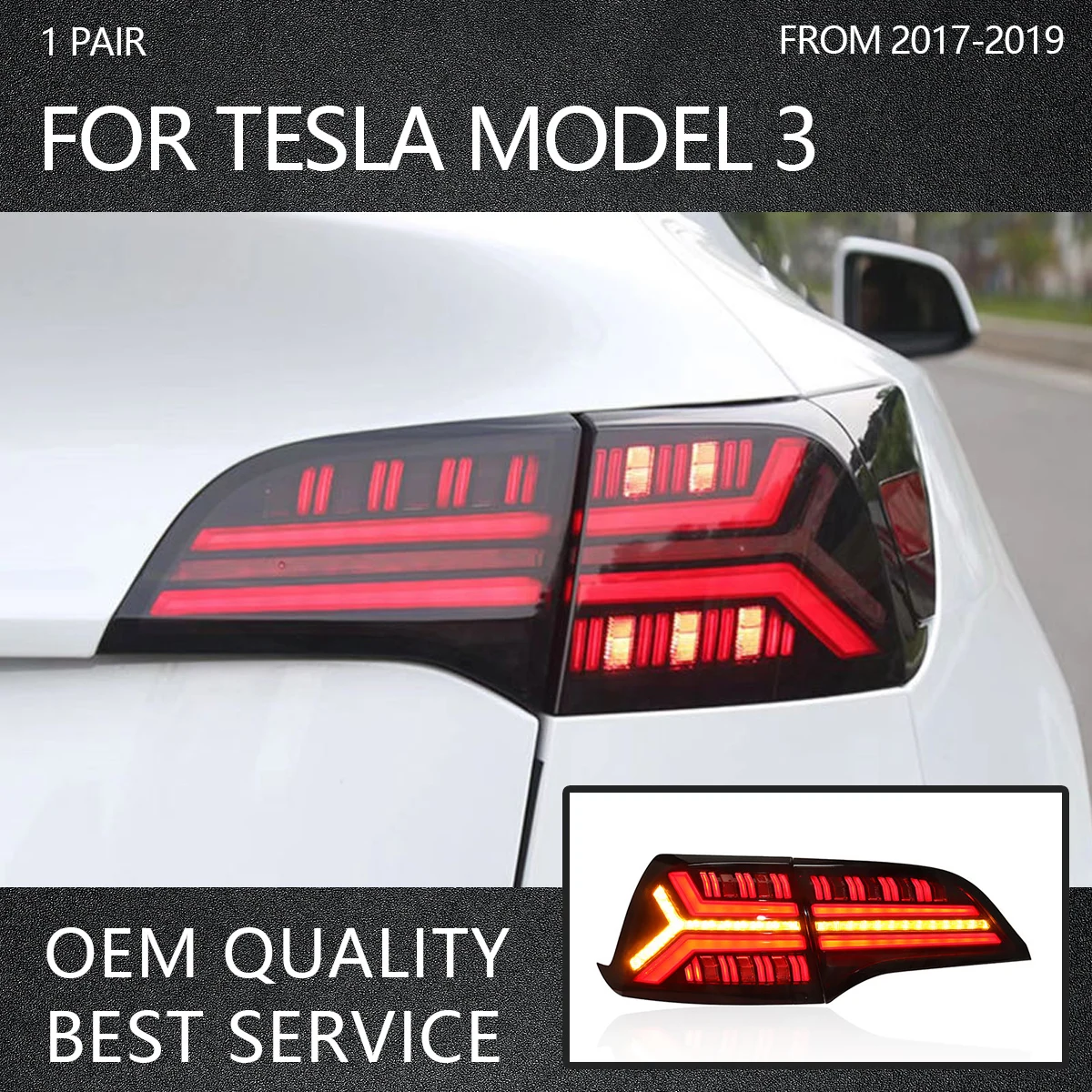 Car Tuning Accessories LED Tail Light For Tesla Model Y Taillights