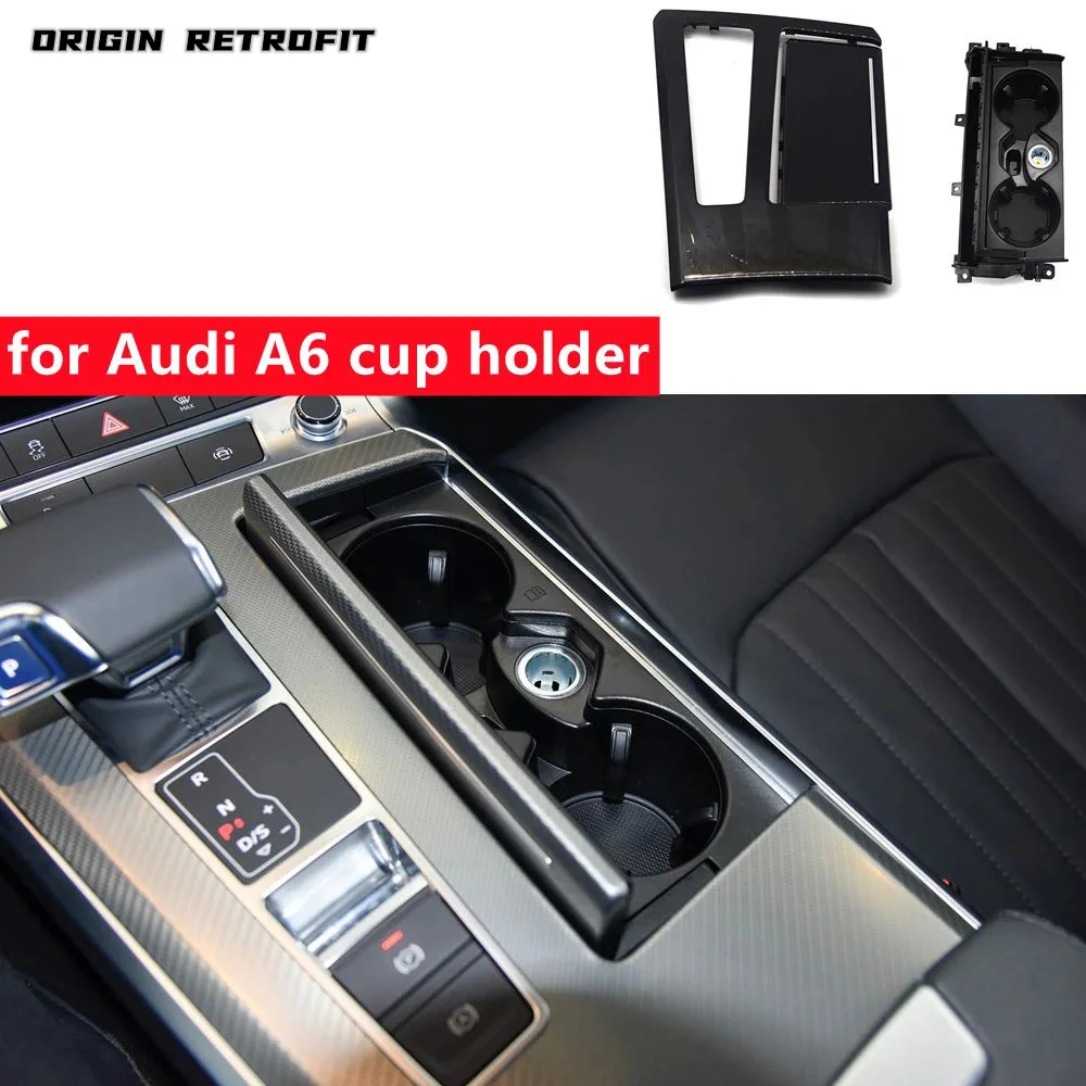 

For Audi A6 Cup Holder and Center Console Frame Cover Black Piano Paint 4KD 862 533