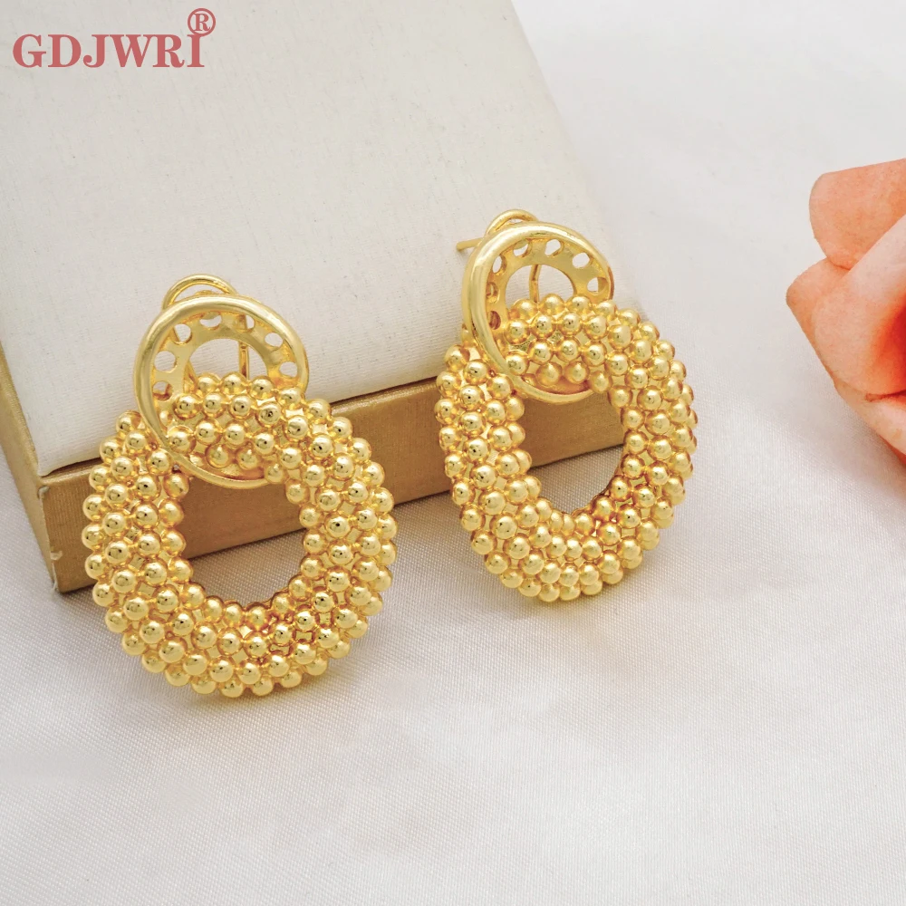 Chandbali Model Gold Earrings Dangler Design ER2561